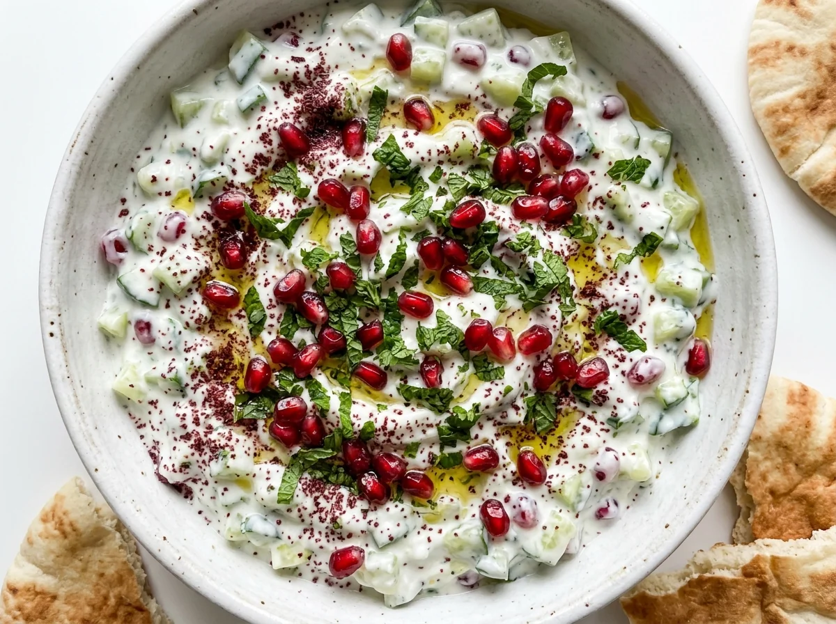 زبادي بالخيار والرمان